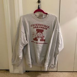 University of Arkansas vintage look sweatshirt